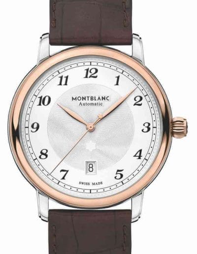 montblanc star legacy automatic date 42mm steelred gold brown id 117576 eur 4 190